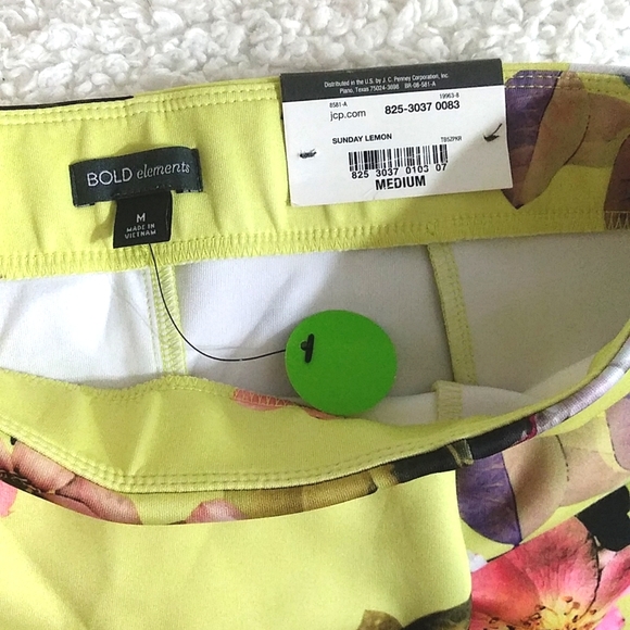 New Bold Elements Sunday Lemon Floral Pencil Skirt Medium - Picture 9 of 13